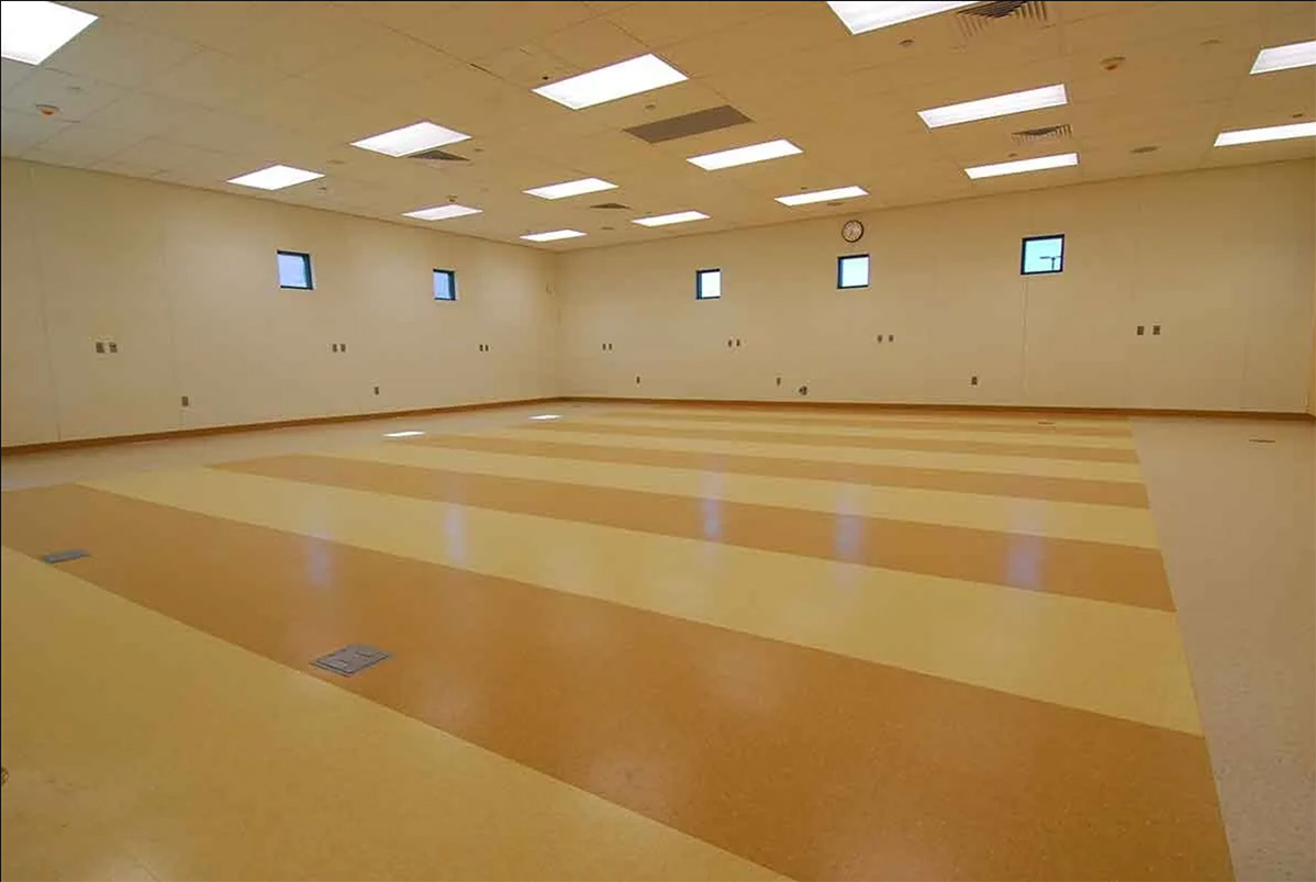 Yellow and Orange Striped Sheet Vinyl for School in Hanford, CA